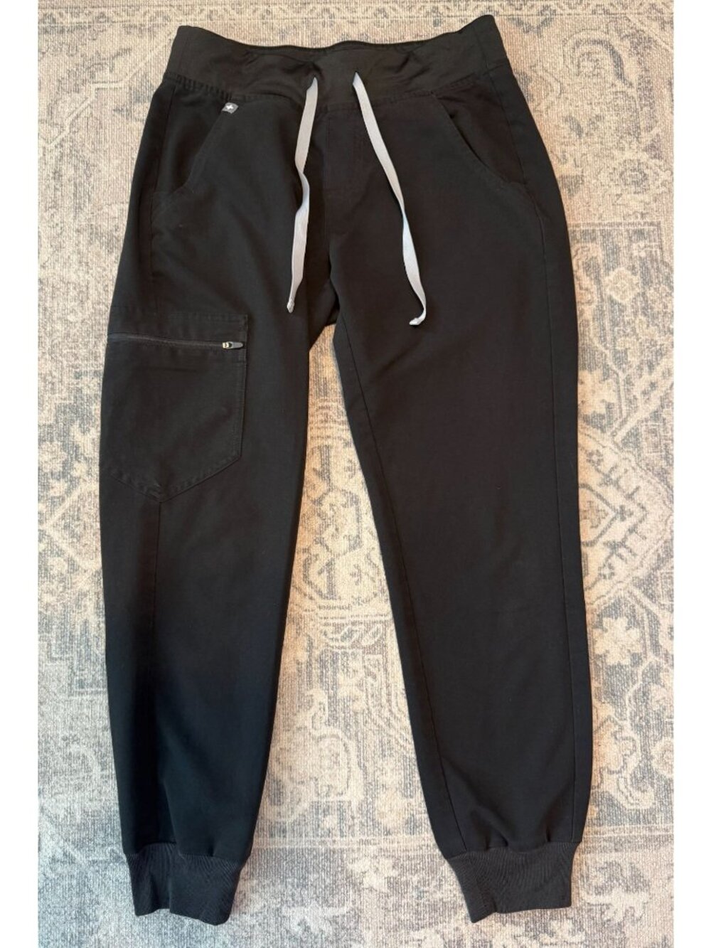 Figs Zamora Technical Collection Black Jogger Scrub Pants XS Petite Nursing